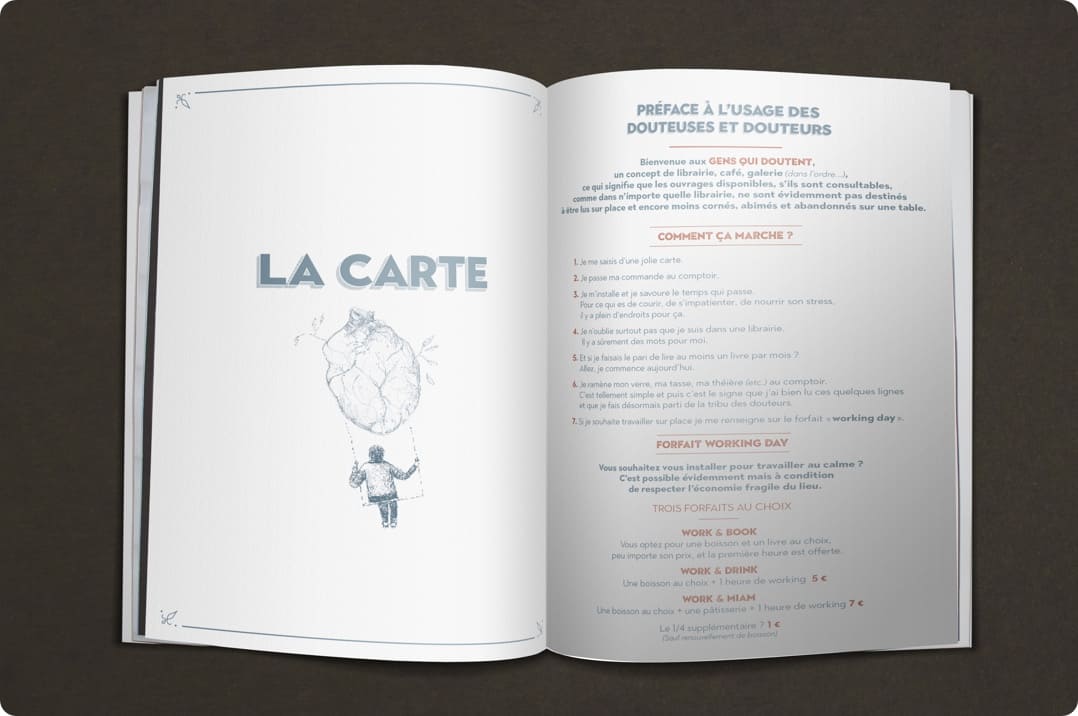 Carte de menu par graphitéine Limoges