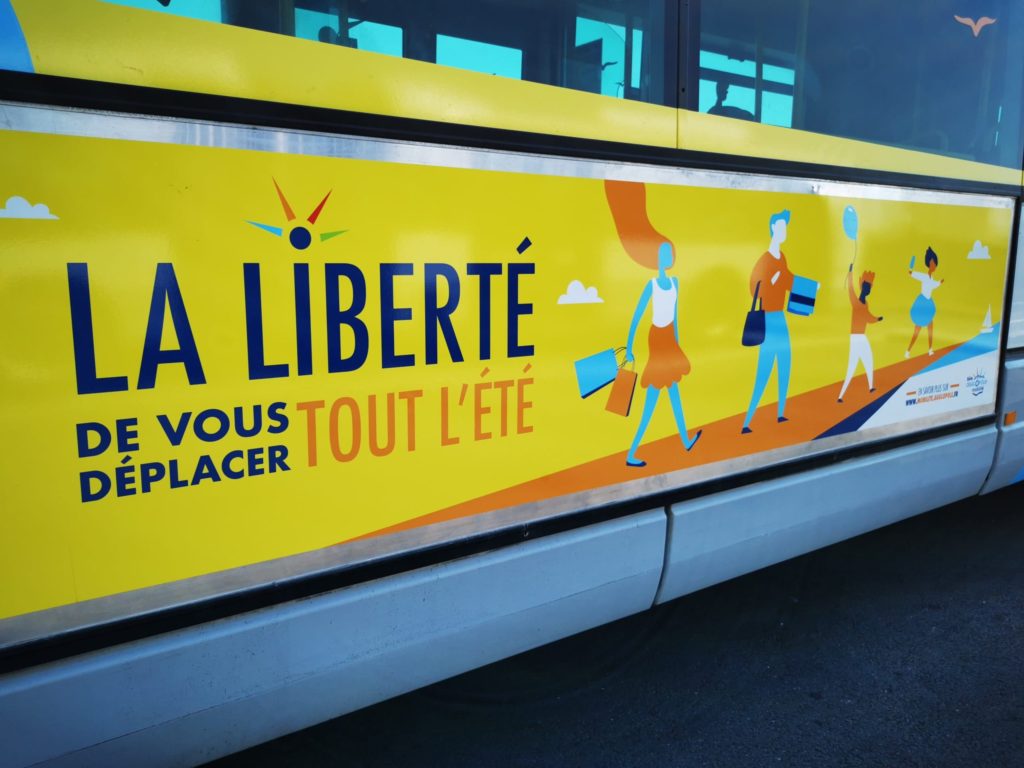 Affichage bus Kéolis thau, graphitéine