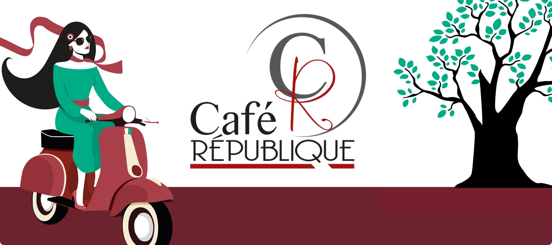 Café république illustration graphitéine Limoges