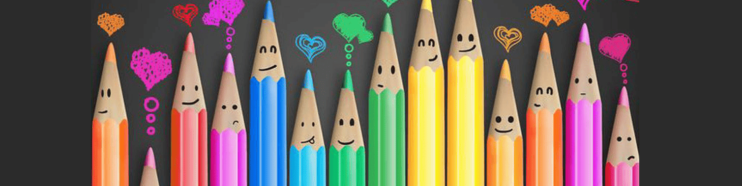 Crayons de couleur, agence communication graphitéine